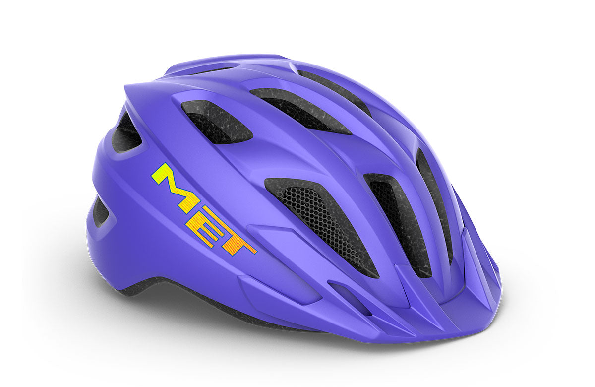 met crackerjack mips kids helmet in purple matte 