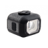 moon titan max bike light, black square bike light with white light and white geometric patterns on side of case