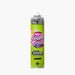 muc off foam fresh cleaning spray foam, clean helmets shoes and soft materials for cycling, green can of cleaning foam with pink and black details
