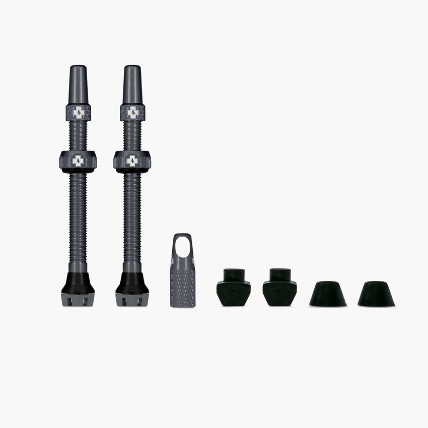Muc Off Tubeless Valves v2, grey colour, tubeless valve