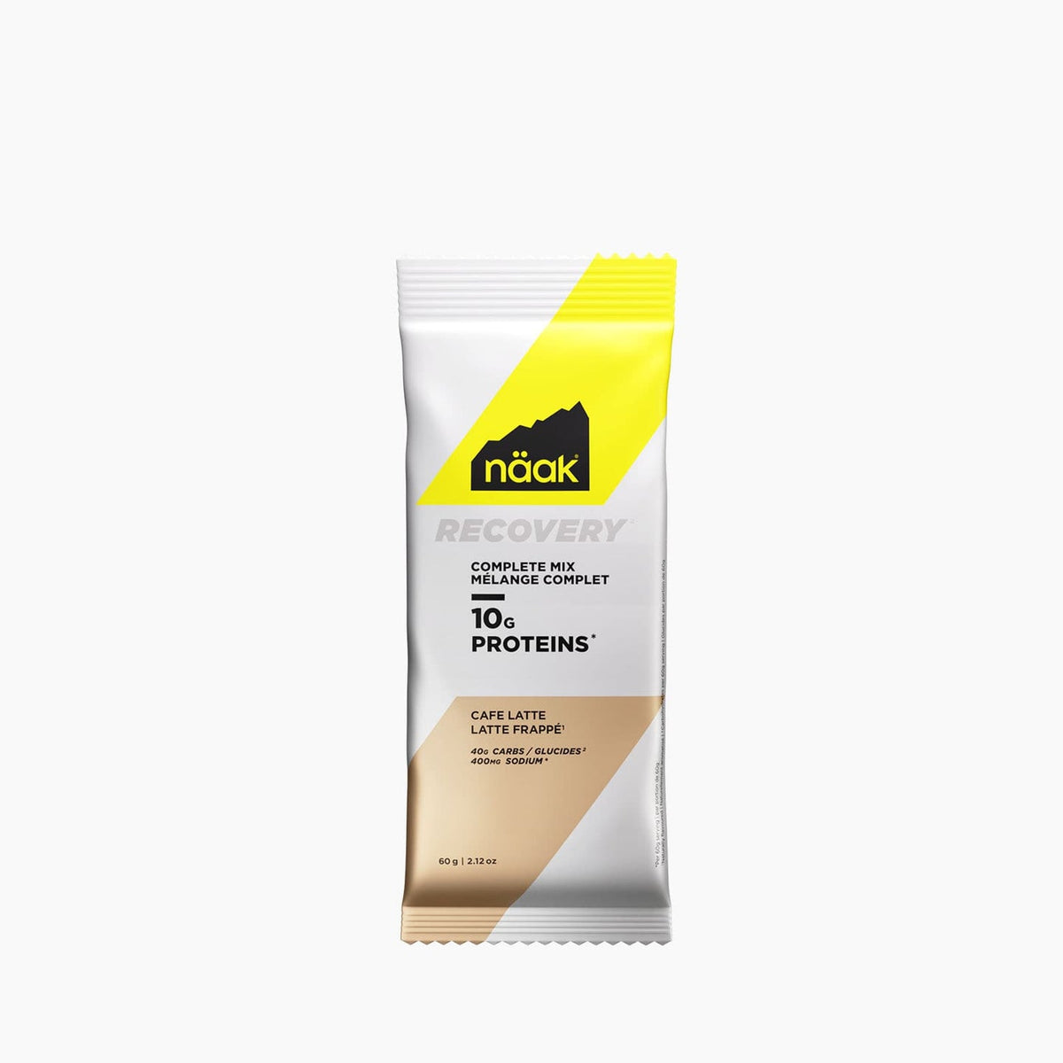 Sachet of Naak Recovery mix in cafe latte flavour