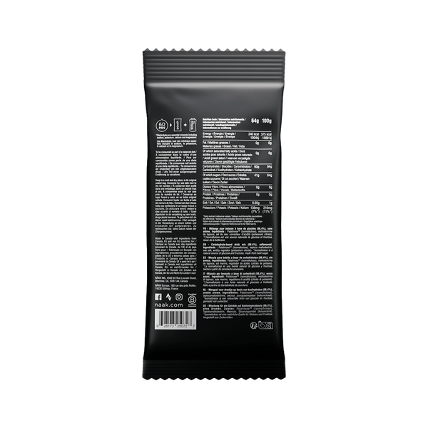 naak energy boost fuel, 60g carbs for intense training, ingredients