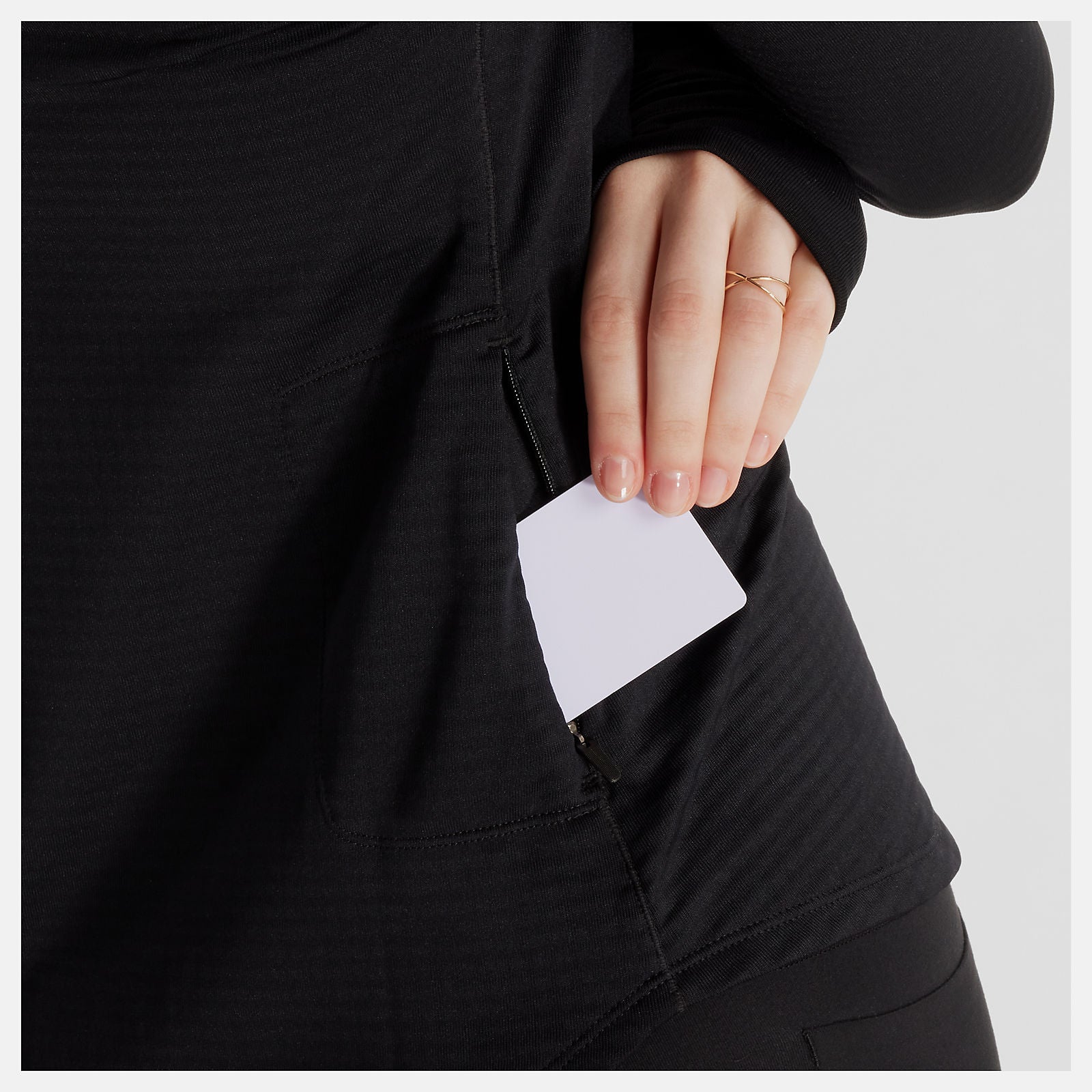 New Balance Athletic Half Zip Run Top with zip pocket