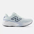 nb 880v15 for women, cushioned neutral running shoe, light pastel blue with white sole, side profile of shoe