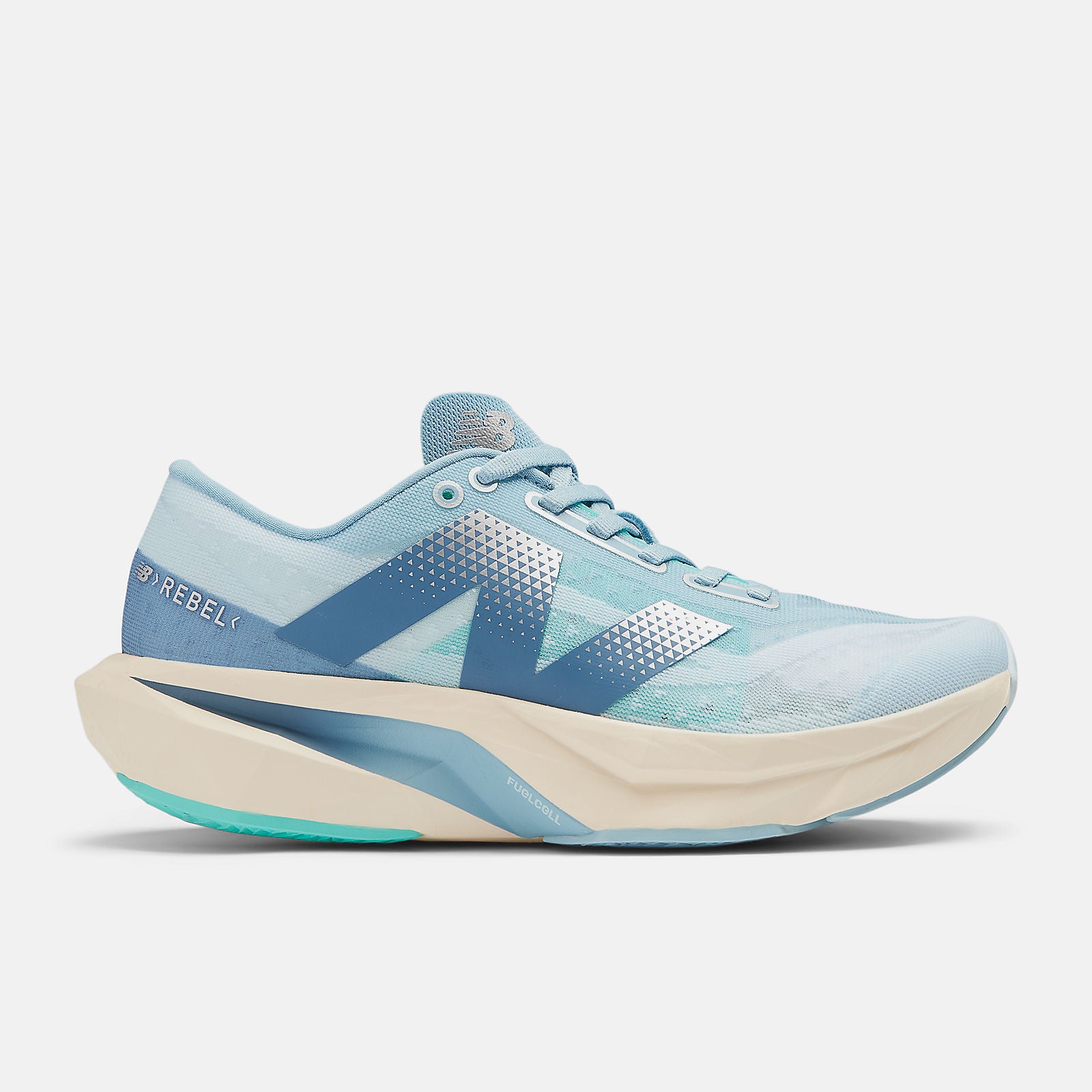 new balance fuelcell rebel running shoe for women, blue colour