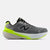 New Balance Fresh Foam X 860v15,  stability and support everyday running shoes for men, slate grey with green details, side profile of shoe on a white background