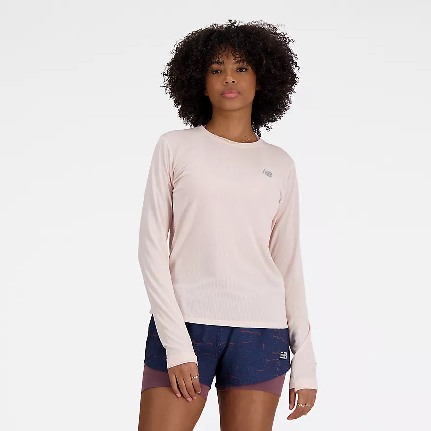 New Balance Athletics Long Sleeve For Women Quarts Light Pink Colour 