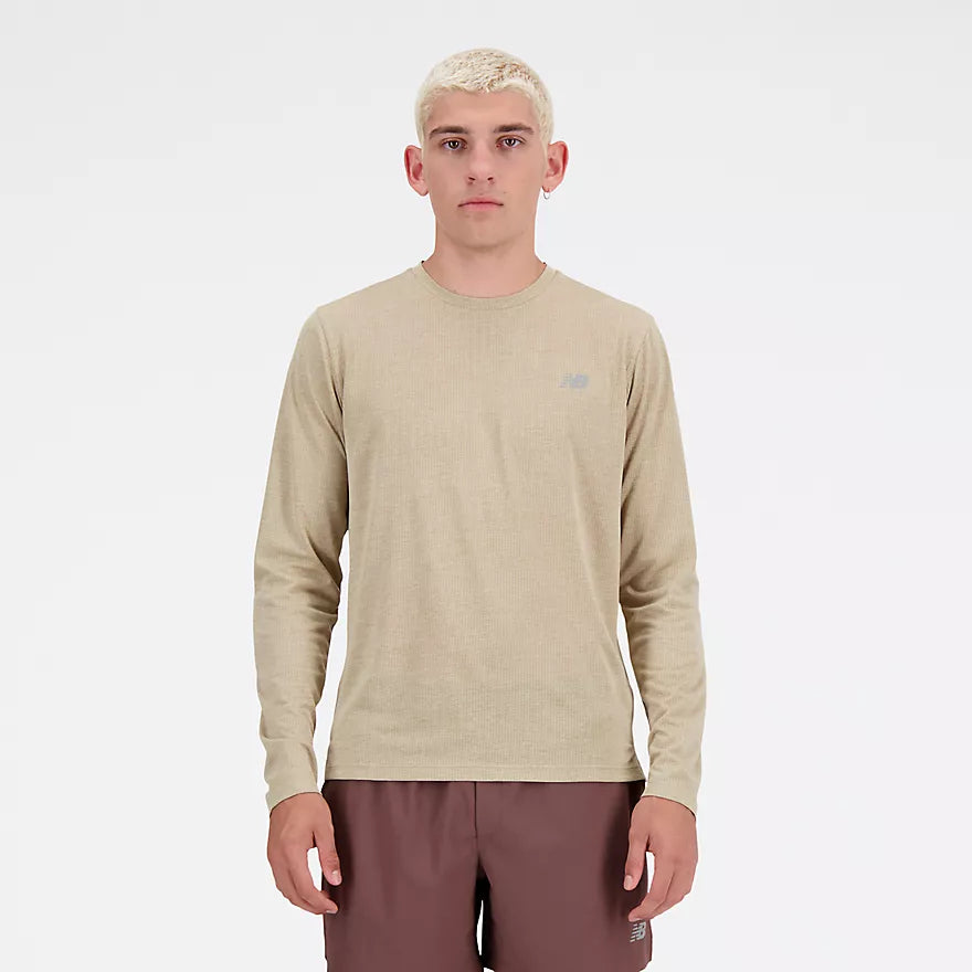 New Balance Athletics Long Sleeve For Men Stoneware Heather Colour