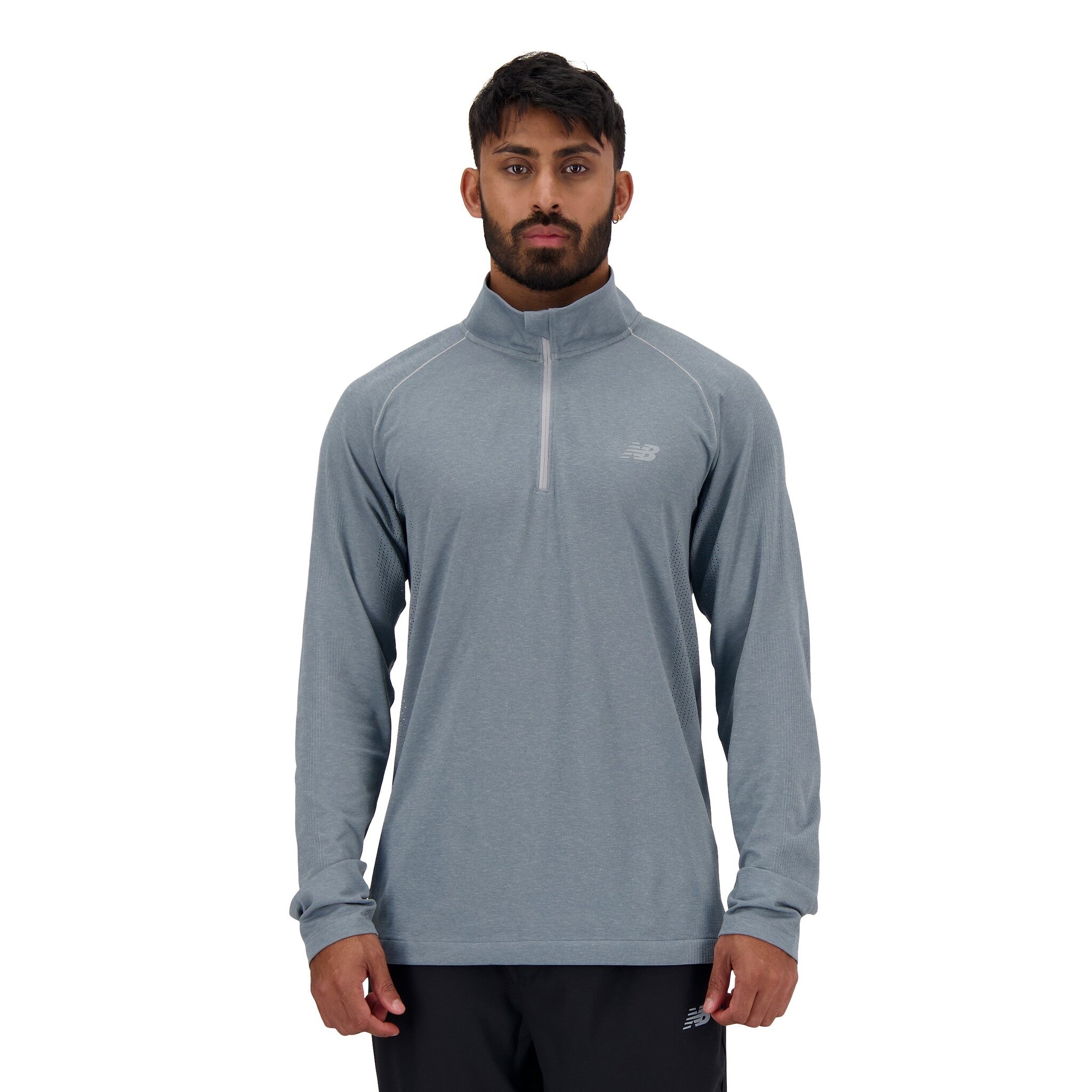 New Balance Athletics Seamless 1/4 Zip For Men Long Sleeve running top