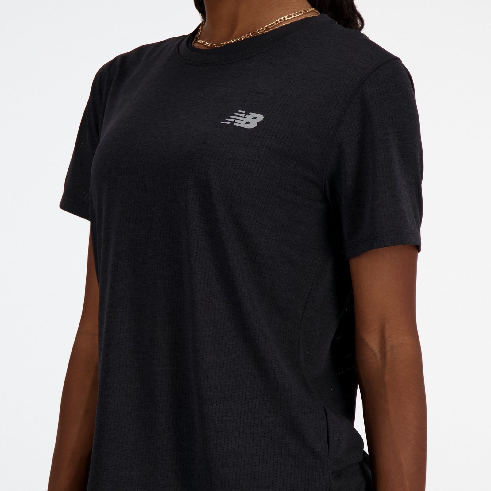 new balance athletics t-shirt black heather