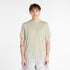 new balance athletics tshirt, short sleeve lightweight running top, light green colour, front side of shirt