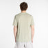 new balance athletics tshirt, short sleeve lightweight running top, light green colour, back of shirt on model