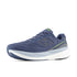 new balance fresh foam 1080v15, soft bouncy lightweight road running shoe for men, indigo colour with bright green accents, profile of shoe on a white background
