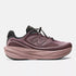 new balance 1080v15 for women, lightweight durable road running shoe with soft cushioning and quick lace tie, maroon grape colour, side profile of shoe
