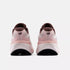 new balance fresh foam 860v15 comfortable lightweight supportive stability road running shoe for women, light pinnk with purple accents, back profile of both shoes on a white background