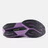 new balance fuel cell super comp v3 for women, carbon plated speed training and racing running shoe, grape purple colour with lime green logo, sole of shoe