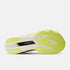 nb fuelcell sc elite v6, lightweight carbon fiber plated race day road running shoe, bright yellow lime with white and grey details, bottom soles of shoes