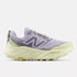 new balance hierro v9 womens, cushioned trail and mixed terrain running and walking shoe, light greyish purple and cream colour, side profile of shoe