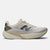new balance rebel v5 for men, lightweight cushioned running shoe for long and short distance runs, light grey running shoe with greyish purple logo, side profile of new balance running shoe