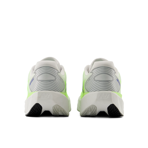 new balance rebel v5 womens, super lightweight versatile training road running shoe, bright yellow and white sole, low rear profile of shoes
