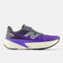 new balance rebel v5 womens, super lightweight versatile training road running shoe, dark and light purple with white sole, side profile of shoe