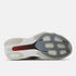 new balance supercomp rebel womens, lightweight speed training and racing road running shoe, white with silver and grey details, soles of shoes