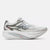 new balance supercomp rebel womens, lightweight speed training and racing road running shoe, white with silver and grey details, side profile of shoe