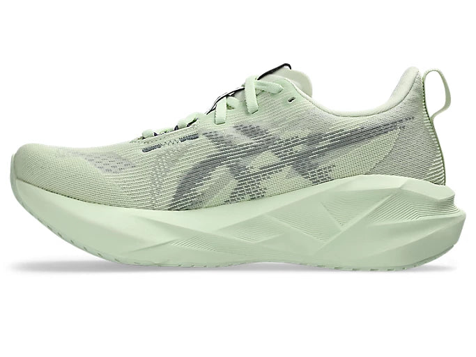 asics novablast 5 for women, lightweight cushioned springy running shoe, mint colour, inside profile