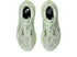 asics novablast 5 for women, lightweight cushioned springy running shoe, mint colour, top down view