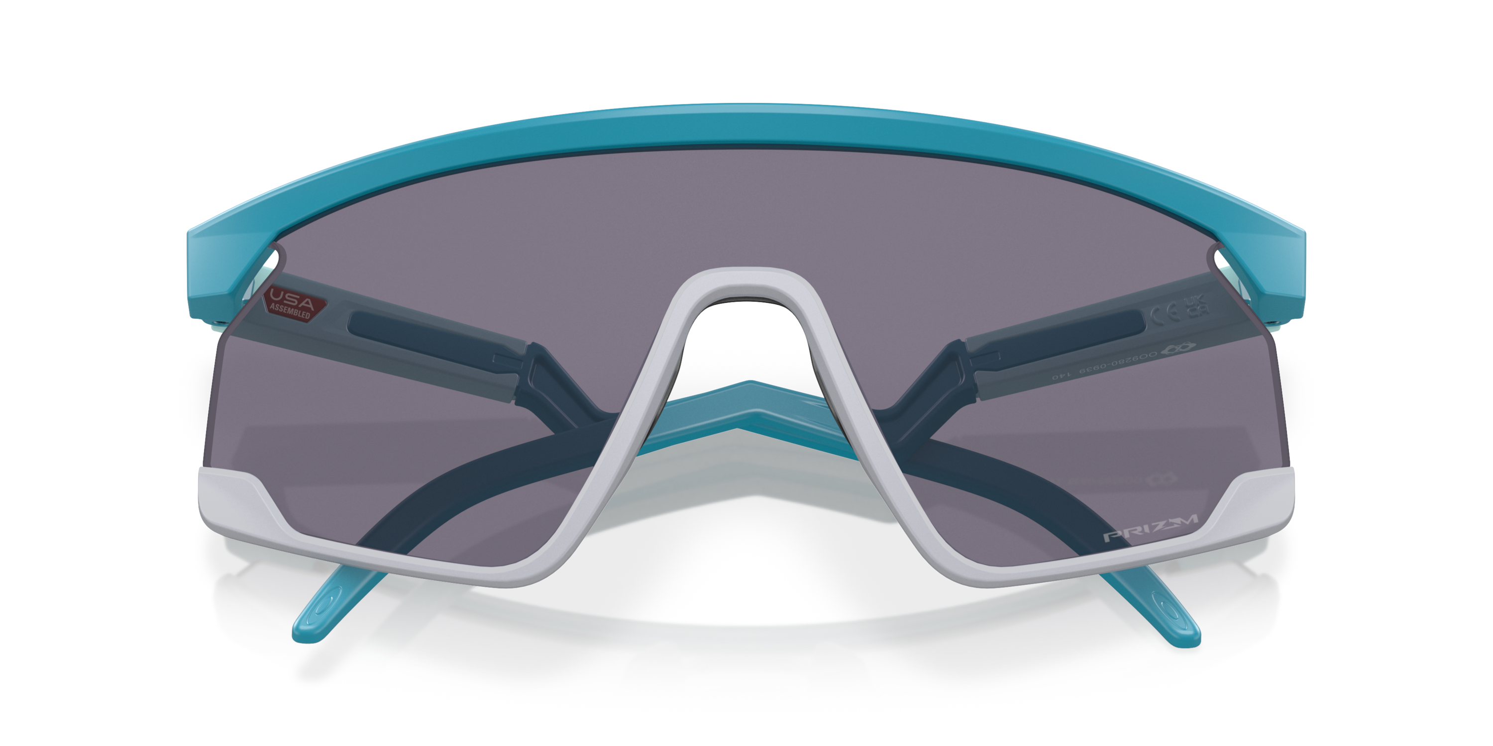 oakley bxtr sunglasses, prizm grey Lenses, matte balsam Frame, folded view