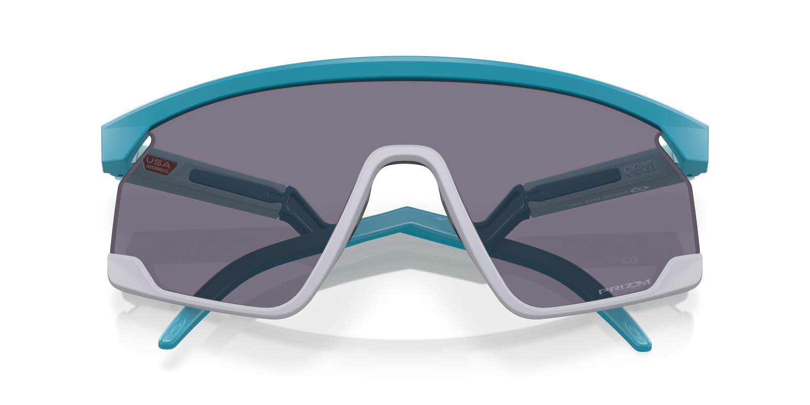 oakley bxtr sunglasses, prizm grey Lenses, matte balsam Frame, folded view