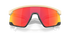 oakley bxtr sunglasses, prizm ruby Lenses, matte desert tan Frame, folded view