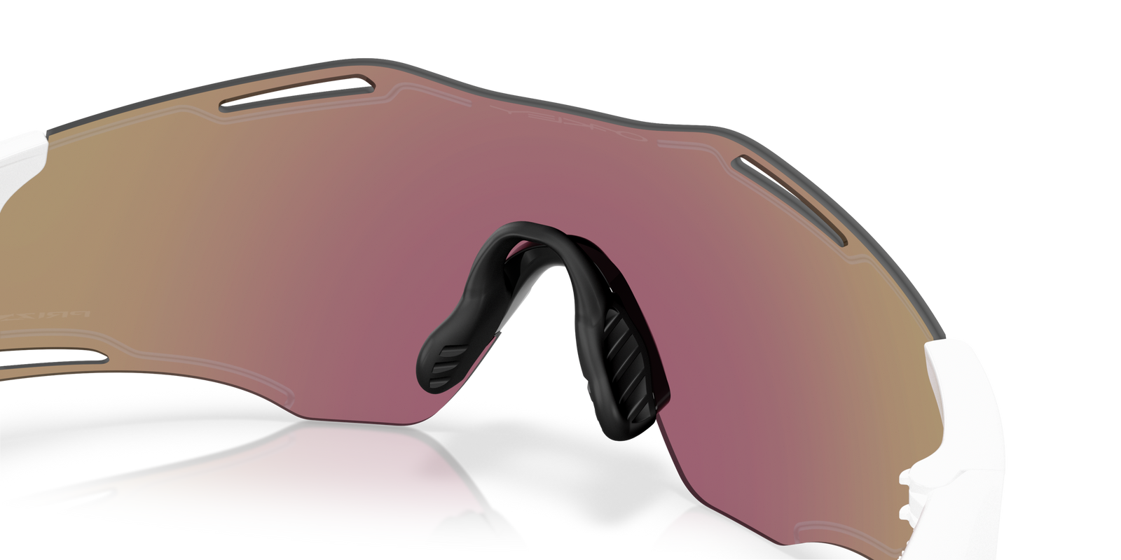 Oakley Cybr Zero sports sunglasses prizm lens, white frame, sapphire lens