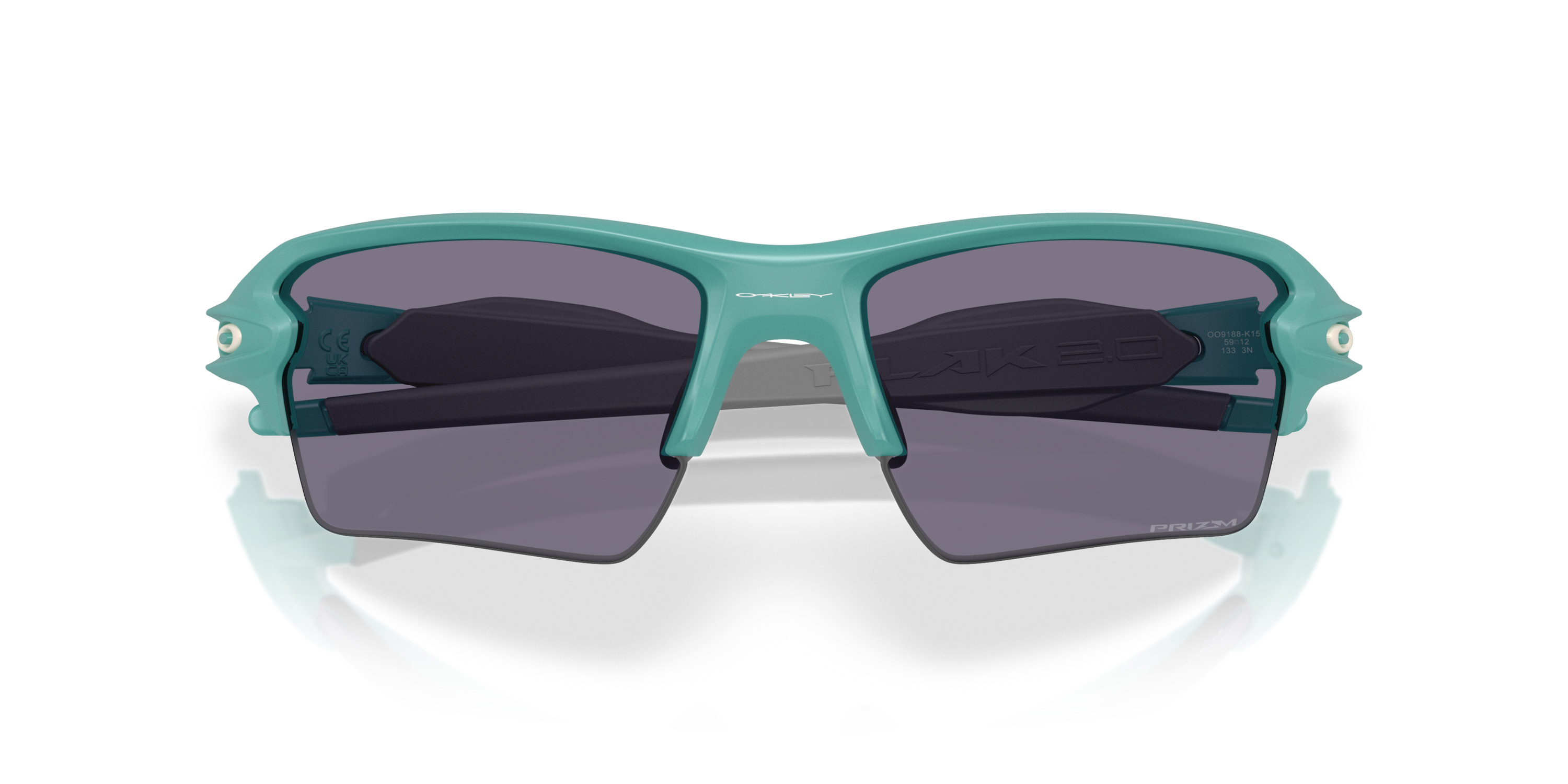cyan oakley flak 2.0 XL sunglasses with dark grey lenses