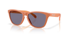 oakley frogskins sunglasses with a prizm grey lens and matte ginger frame