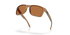 Oakley holbrook XL alloy sunglasses, bronze frame and bronze Polarized lenses. Highly durable with all day comfort. low down view of sunglasses.