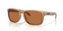 Oakley holbrook XL alloy sunglasses, bronze frame and bronze Polarized lenses. Highly durable with all day comfort. front on view of sunglasses.