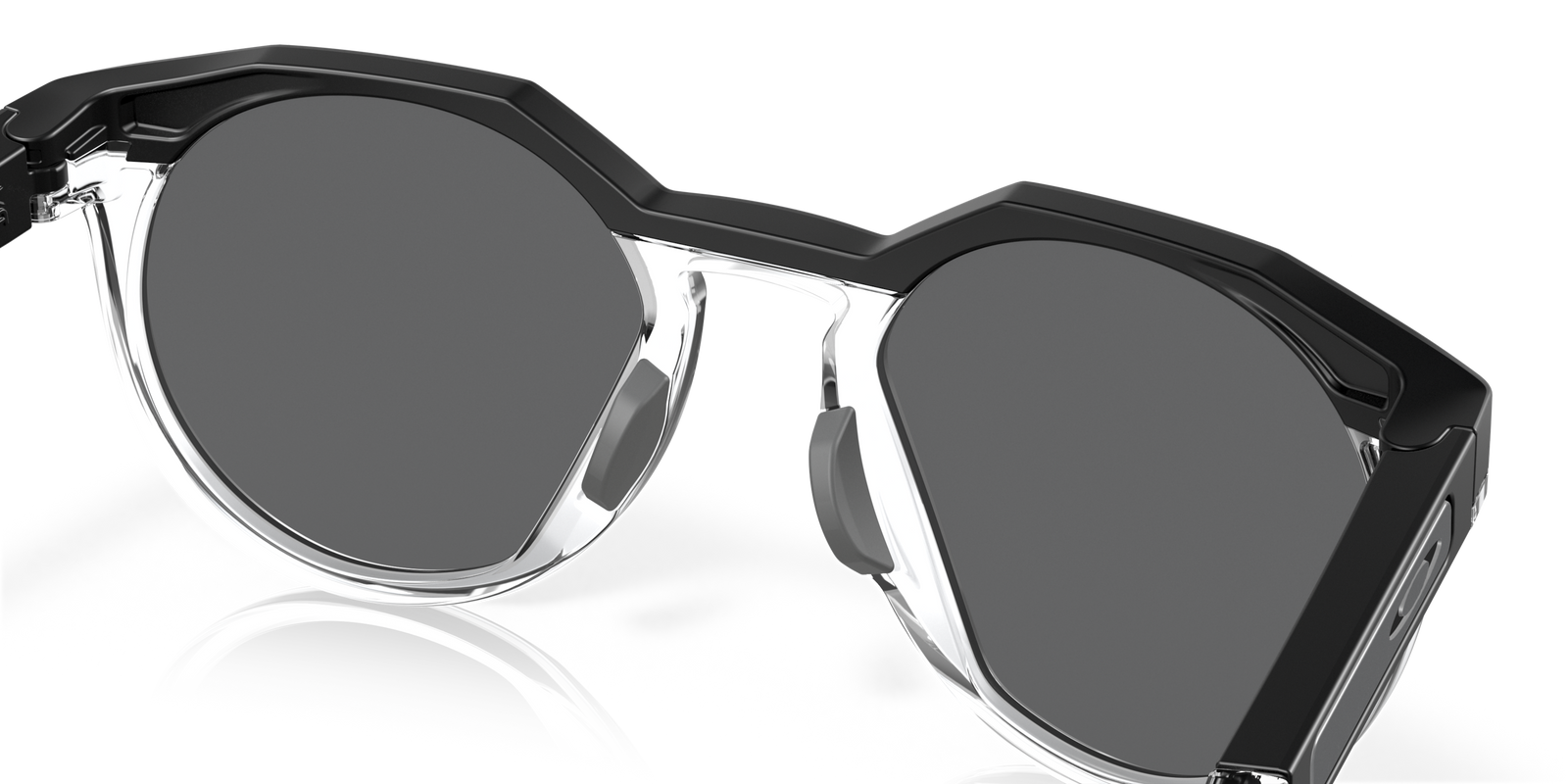 oakley hstn sunglasses with black frame and reflective lenses 