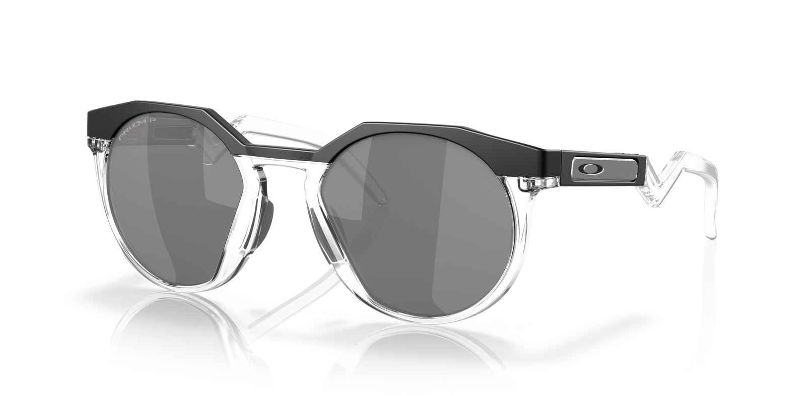 oakley hstn sunglasses with black frame and reflective lenses 
