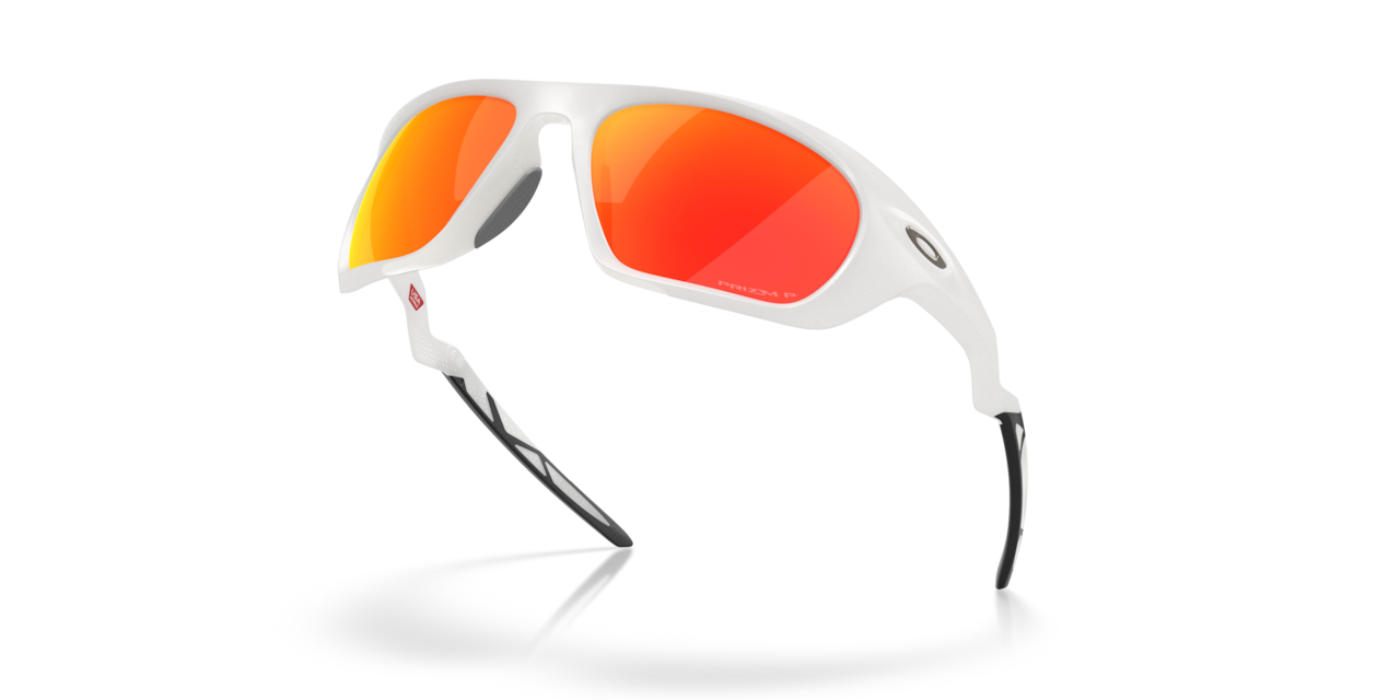oakley lateralis sunglasses, prizm road lens, tilted view