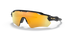 oakley radar ev path sunglasses with black frame and gold lenses, side view