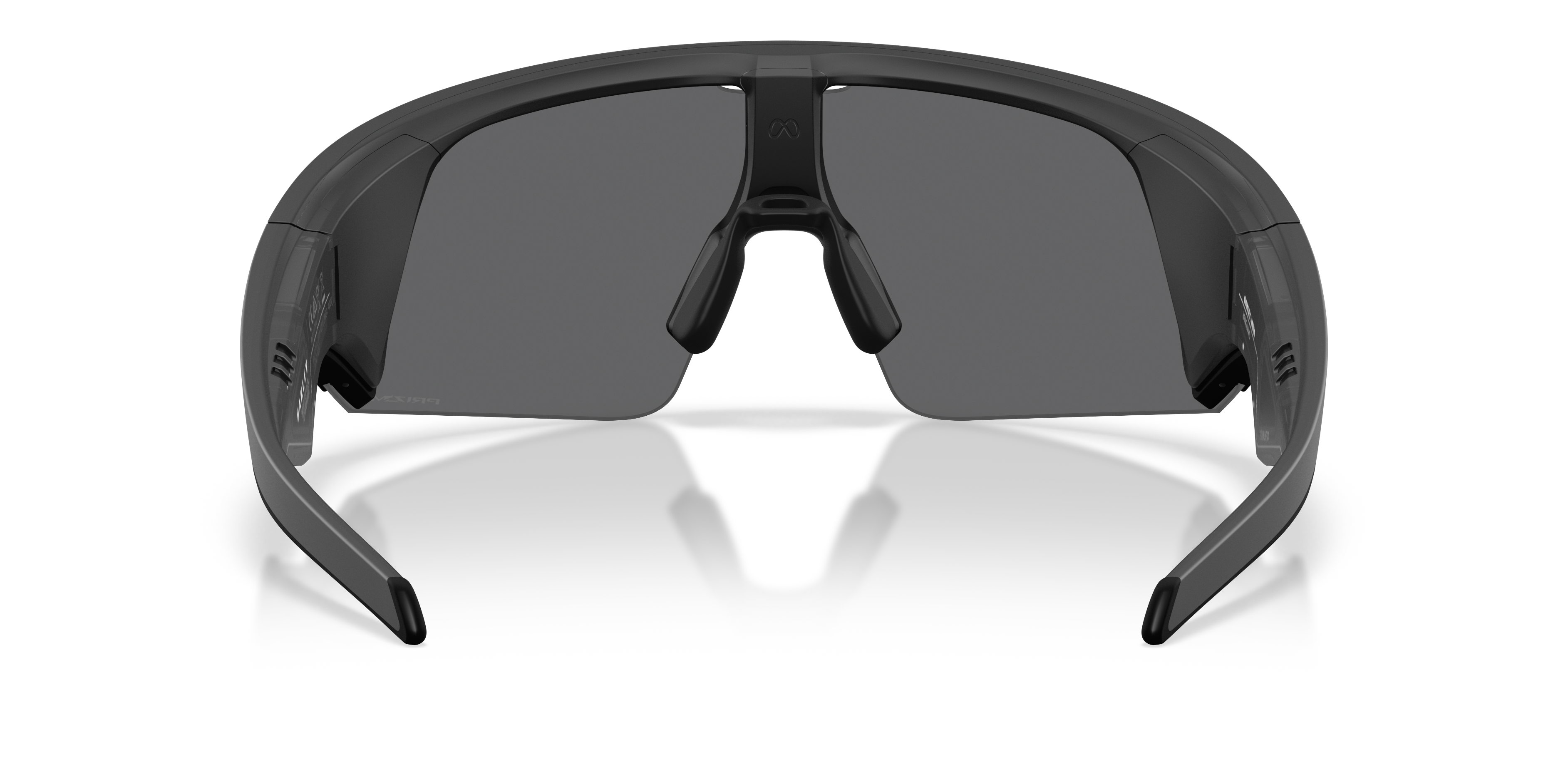 oakley vanguard ai meta sunglasses, prizm lens, grey base, inside view