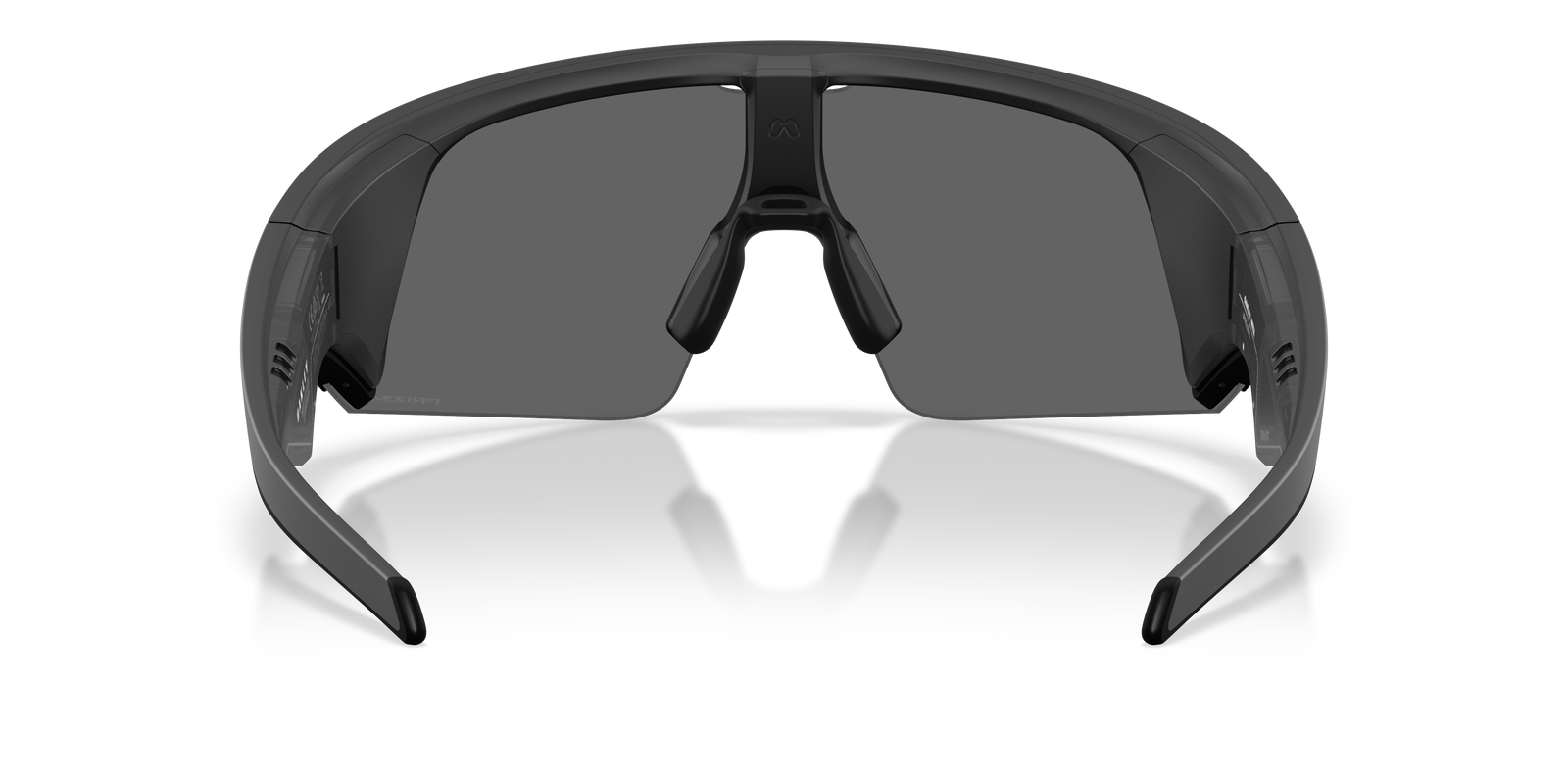 oakley vanguard ai meta sunglasses, prizm lens, grey base, inside view