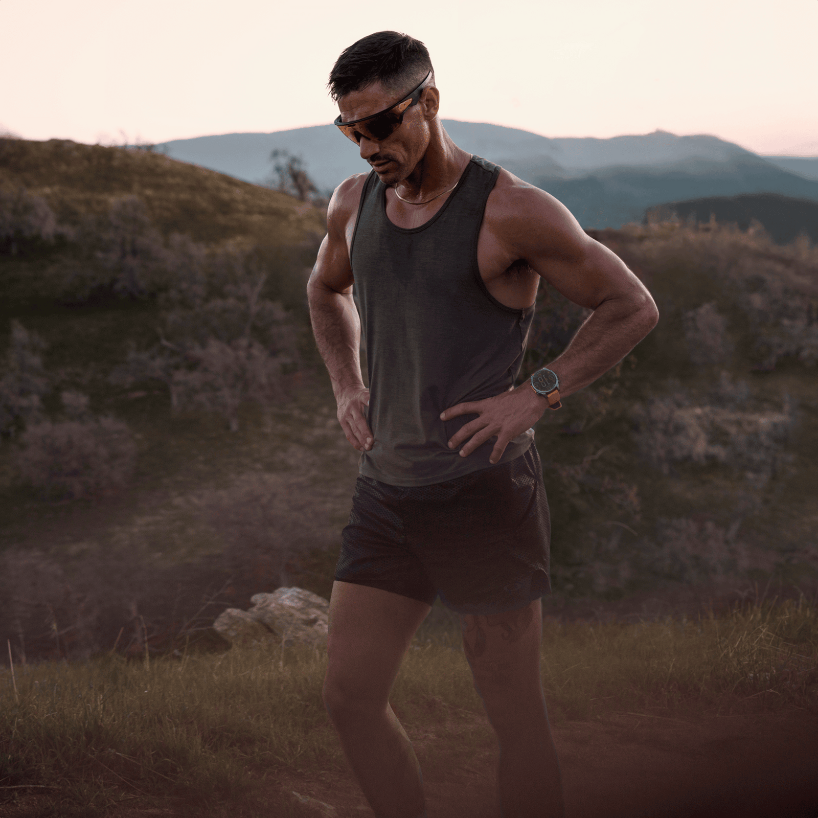 man running in oakley vanguard ai meta sunglasses