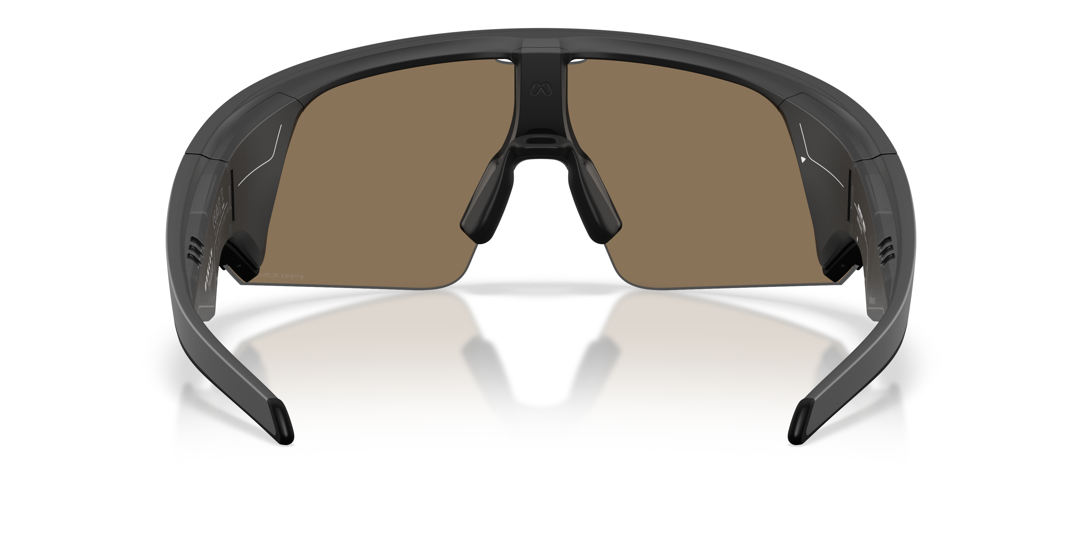 oakley meta vanguard ai glasses for running in prizm 24k bronze, inside view