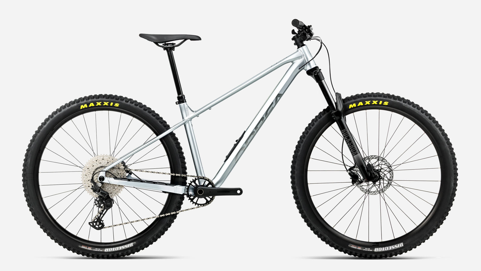 orbea laufey h30 hardtail bike in silver colour
