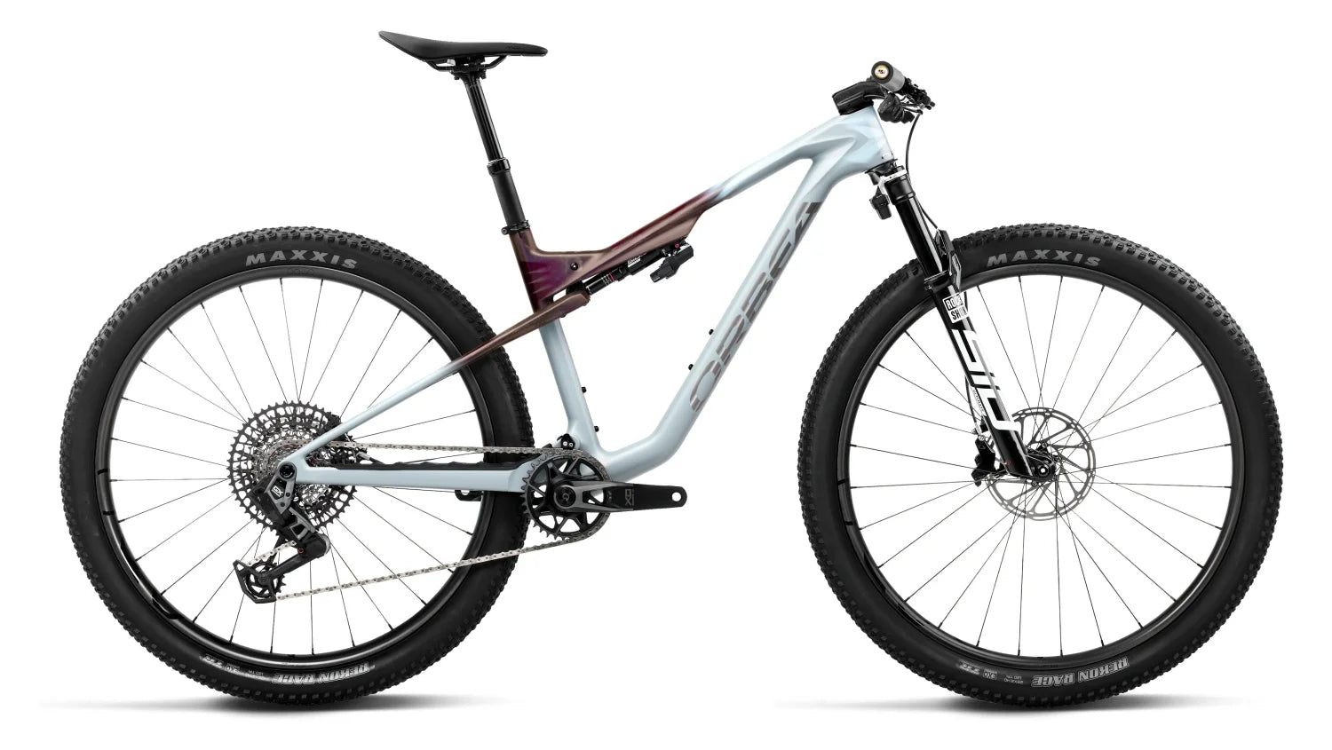 orbea oiz m10 AXS XC bike in white colour