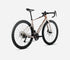 orbea terra m35 team gravel bike in nickel cinnamon colour, back view