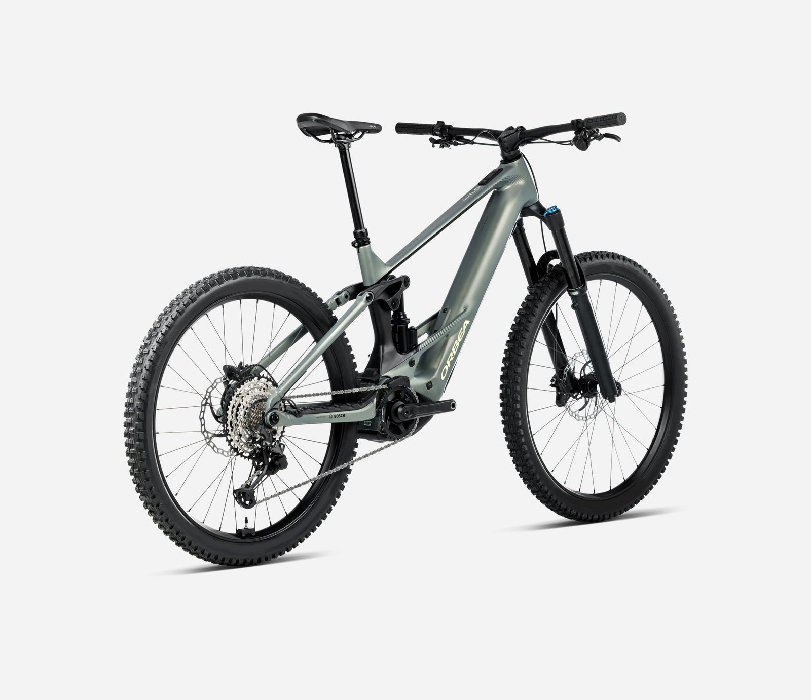 Orbea Wild H20 Mullet electric mountain bike in spaceship green colour