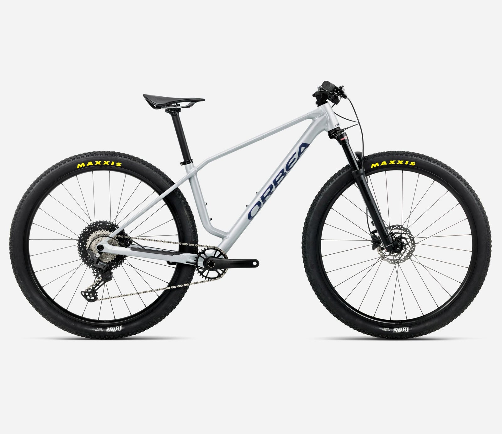 orbea alma h30 hardtail bike in halo silver colour